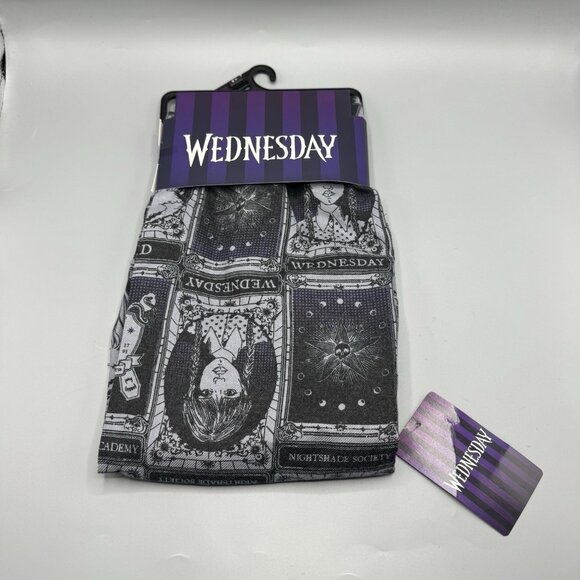 Wednesday Character Tarot Card Pajama Pants Juniors SMALL New - Picture 4 of 5